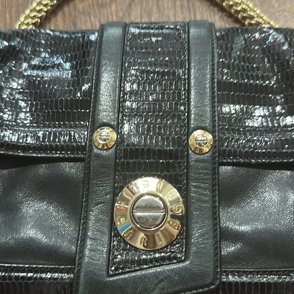 Henri Bendel soft leather purse in black tones with gold hardware - Picture 6 of 6